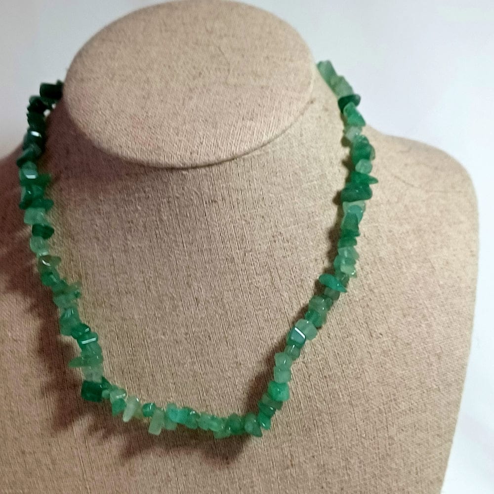 AM Crystals Plus LLC Stone Necklace Green Fluorite Necklace